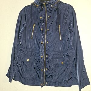 Copper Key Midnight Blue Jacket with Golden Highlights